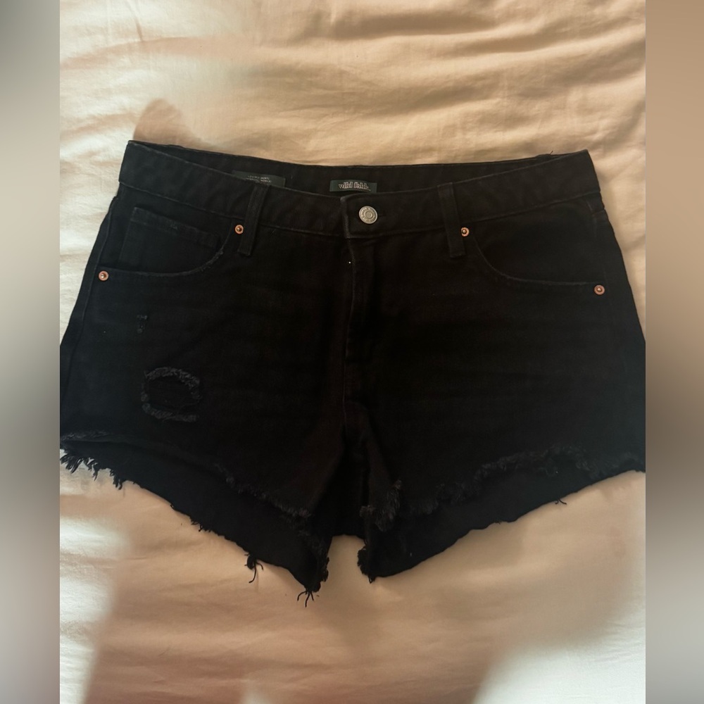 Women's Wild Fable Low Rise Black Denim Shorts